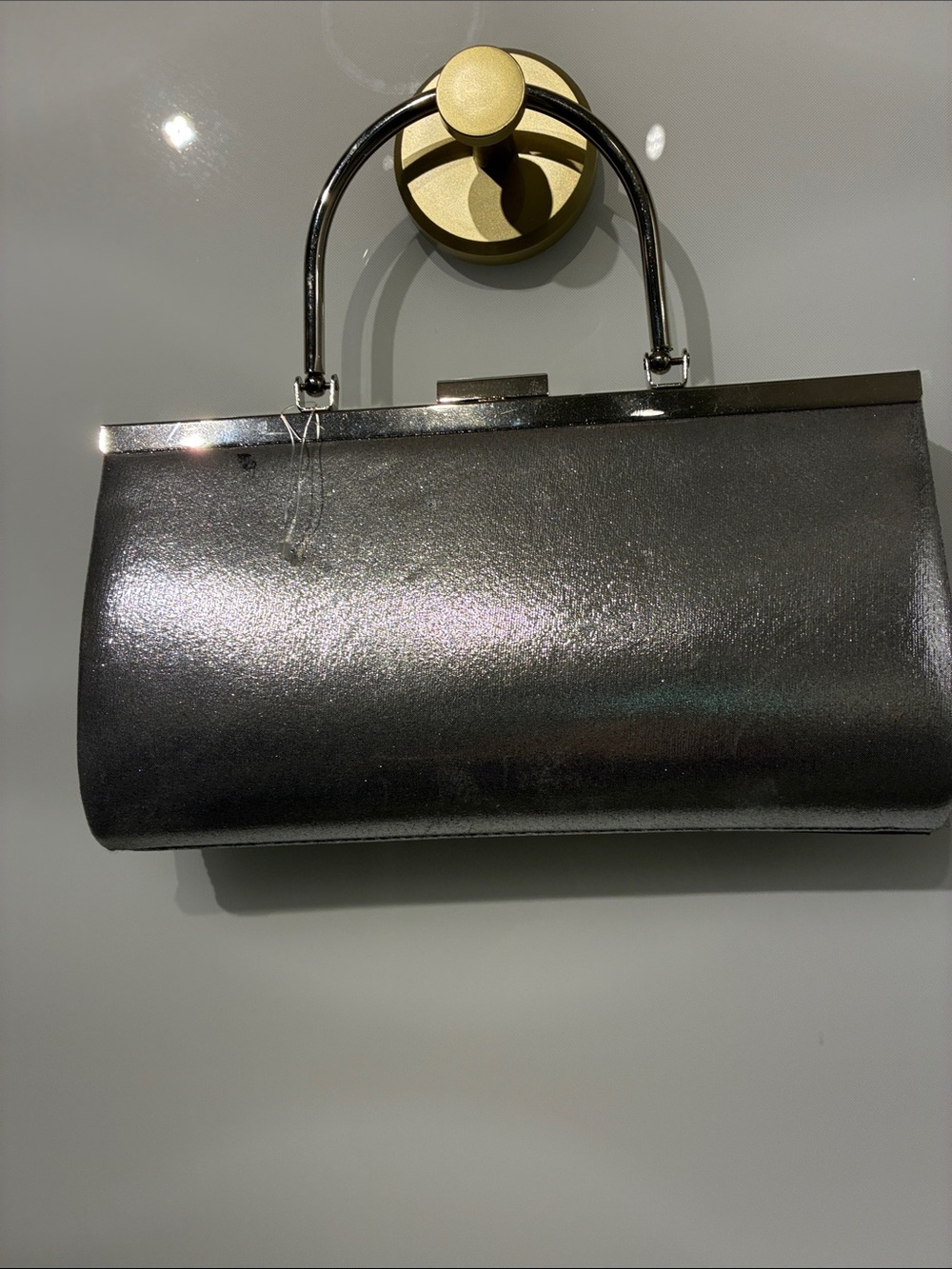 Source Unknown Silver Rhinestone Frame Clutch - Picture 2 of 7